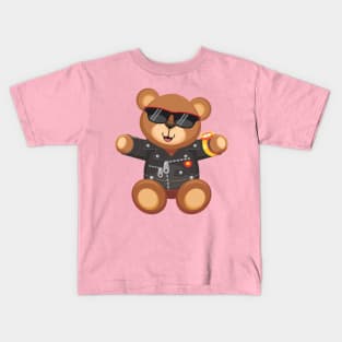 Biker Teddy Bear 2.0 Kids T-Shirt